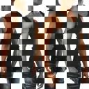 XL 3 Pack: Black Men's Cotton Blend Slim Fit Shallow Scoop Neck Sleeveless A-Shirts