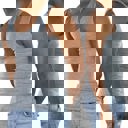Large 3 Pack: Heather Grey Men's Cotton Blend Slim Fit Shallow Scoop Neck Sleeveless A-Shirts