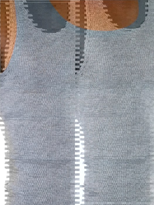 Men's Cotton Blend Slim Fit Shallow Scoop Neck Sleeveless A-Shirts
