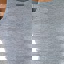 Large 3 Pack: Heather Grey Men's Cotton Blend Slim Fit Shallow Scoop Neck Sleeveless A-Shirts