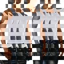 Small 9 Pack: Assorted Men's Cotton Blend Slim Fit Shallow Scoop Neck Sleeveless A-Shirts