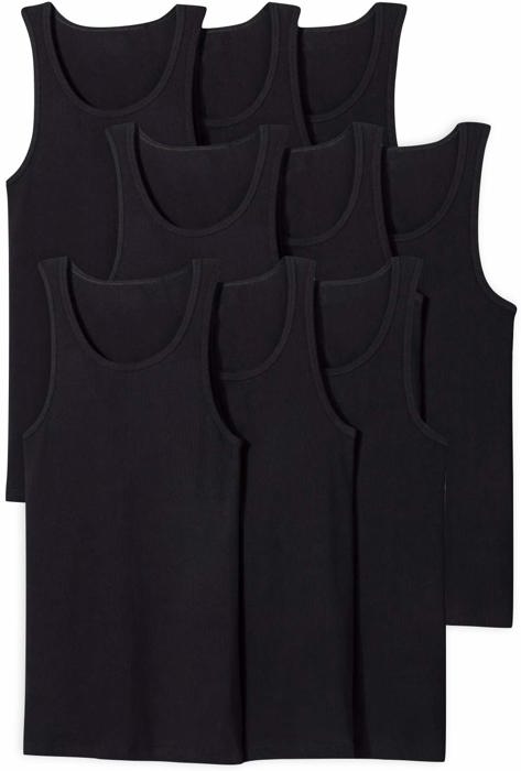 Men's Cotton Blend Slim Fit Shallow Scoop Neck Sleeveless A-Shirts