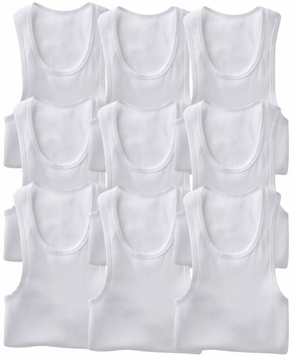 Men's Cotton Blend Slim Fit Shallow Scoop Neck Sleeveless A-Shirts