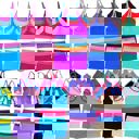 12 Piece: Cami Top & Matching Bottom L Girl's 12 Piece set of 6 Matching Racerback or Cami Tops and Bottoms