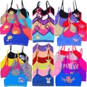 L 6 Pack: Cami Bras Girls' Multi-Item Pack of Random Print Racerback or Cami Training Bras Tops