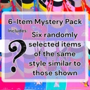 L 6 Pack: Cami Bras Girls' Multi-Item Pack of Random Print Racerback or Cami Training Bras Tops