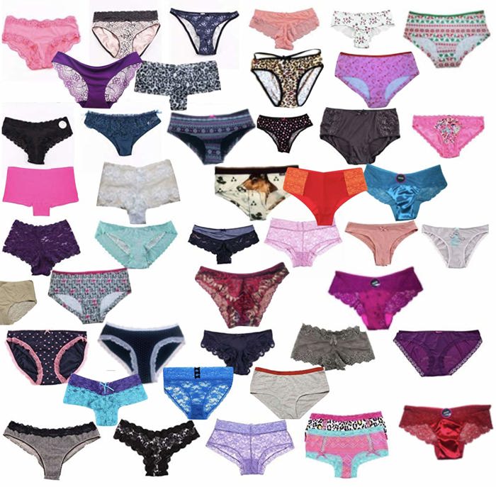 Women's Multi-Item Pack of Randomly Assorted Print Panties - Bikinis, Briefs, or Thongs