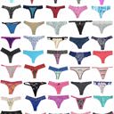 Large 6 Pack: Thongs Women's Multi-Item Pack of Randomly Assorted Print Panties - Bikinis, Briefs, or Thongs