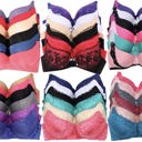  Women's Pack of 6 Randomly Selected Style Bras With Underwire Sizes 30A-40DD