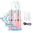 Pink ; 2-Pack Professional Cordless Rechargeable 3 Modes Water Flosser Dental Oral Irrigator, Braces Cleaner