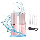 Pink ; 1-Pack Professional Cordless Rechargeable 3 Modes Water Flosser Dental Oral Irrigator, Braces Cleaner