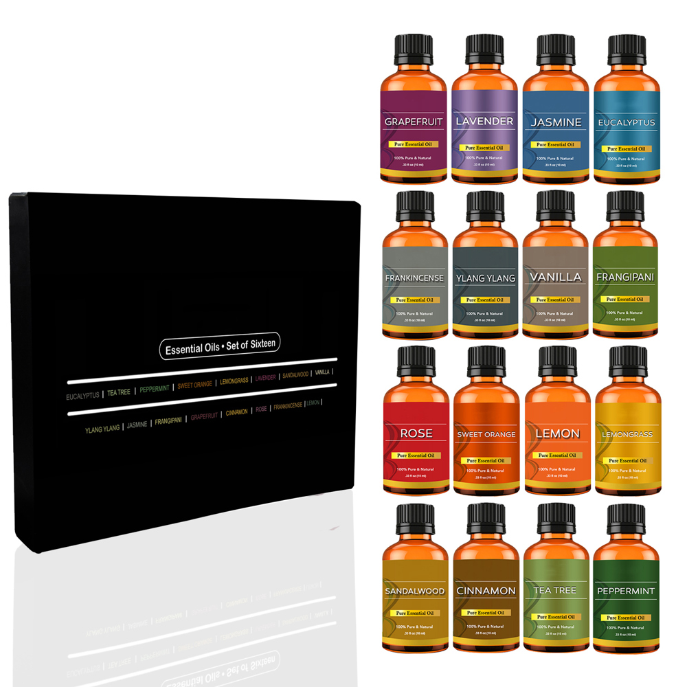 16-Piece: Aromatherapy 100% Pure Therapeutic High Grade Essential Oils