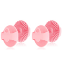 Pink 2-Pack: Antimicrobial Silicone Body Scrubber Non Slip Exfoliating Body Scrubber for Sensitive Skin, Eco Friendly Shower Scrubber