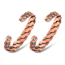 Copper 2-Pack: Adjustable Cuff Copper Magnetic Therapy Copper Bracelet Bangle For Men And Women Twisted Design