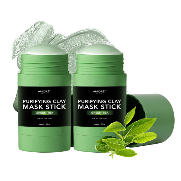 2-Pack: Green Tea Purifying Clay Mask Stick Facial Deep Cleansing Blackhead And Acne Remover