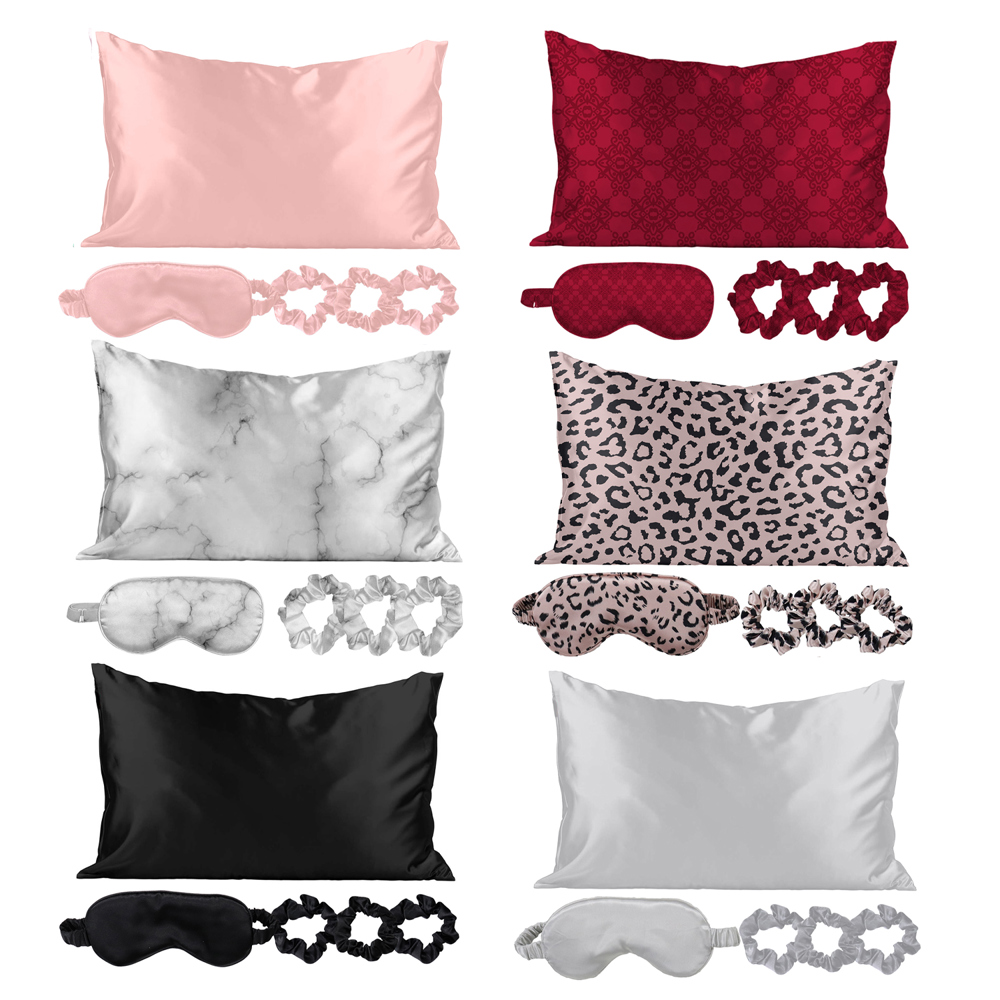 5-Piece: Silky Satin Cozy Sleep Set For Peaceful Sleep And Healthy Skin