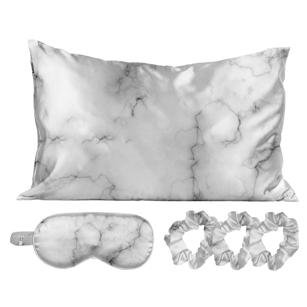 5-Piece: Silky Satin Cozy Sleep Set For Peaceful Sleep And Healthy Skin