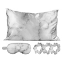 Marble 5-Piece: Silky Satin Cozy Sleep Set For Peaceful Sleep And Healthy Skin