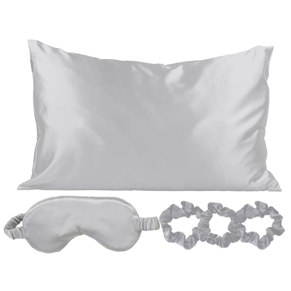 5-Piece: Silky Satin Cozy Sleep Set For Peaceful Sleep And Healthy Skin