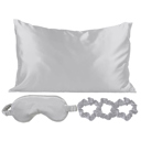 Silver 5-Piece: Silky Satin Cozy Sleep Set For Peaceful Sleep And Healthy Skin