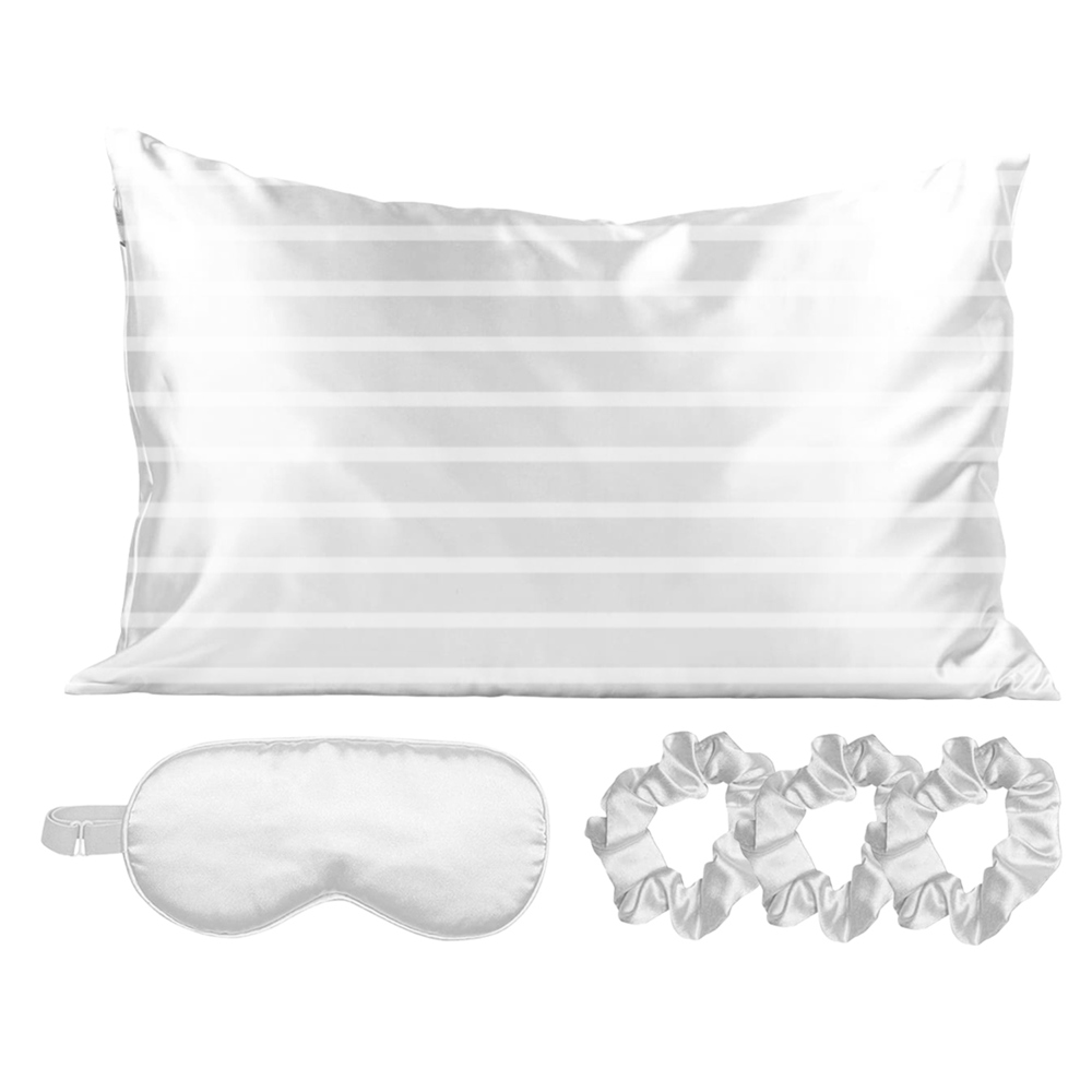 5-Piece: Silky Satin Cozy Sleep Set For Peaceful Sleep And Healthy Skin