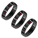 Black 3-Pack: Magnetic Energy Therapy Balance Stress anxiety arthritis pain relief healing Stainless Steel Bracelet For Men And Women - Great as Gifts