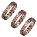 Rose Gold 3-Pack: Magnetic Energy Therapy Balance Stress anxiety arthritis pain relief healing Stainless Steel Bracelet For Men And Women - Great as Gifts