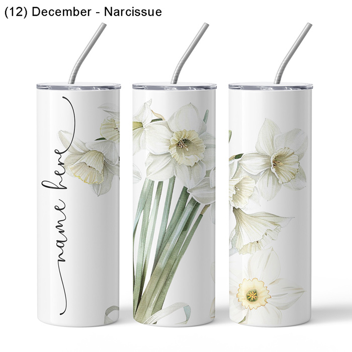 Personalized Birth Month Flower Tumbler