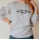 Small Sport Grey  United States Name & Slogan Sweatshirt