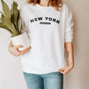 Medium White  United States Name & Slogan Sweatshirt