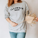 Large Sport Grey  United States Name & Slogan Sweatshirt