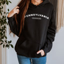 Large Black  United States Name & Slogan Hoodie