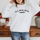 Small White  United States Name & Slogan Hoodie