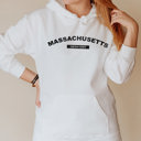 Small White  United States Name & Slogan Hoodie