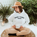 Small White  United States Name & Slogan Hoodie