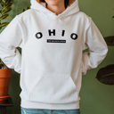 Small White  United States Name & Slogan Hoodie