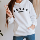 Small White  United States Name & Slogan Hoodie