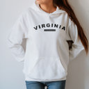 Small White  United States Name & Slogan Hoodie