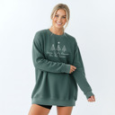 Medium Blue Spruce Christian Christmas Sweatshirt Comfort Colors 1566 | Cozy Faith Sweatshirt Gift | Jesus Crewneck Holiday Outfit
