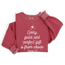 Large Crimson Christian Christmas Sweatshirt Comfort Colors 1566 | Cozy Faith Sweatshirt Gift | Jesus Crewneck Holiday Outfit