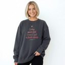 XXL Pepper Christian Christmas Sweatshirt Comfort Colors 1566 | Cozy Faith Sweatshirt Gift | Jesus Crewneck Holiday Outfit