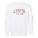 XL White Christian Christmas Sweatshirt Comfort Colors 1566 | Cozy Faith Sweatshirt Gift | Jesus Crewneck Holiday Outfit