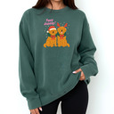 Medium Blue Spruce Pet Lover Christmas Sweatshirt Comfort Colors 1566 | Cozy Crewneck Gift | Winter Holiday Outfit