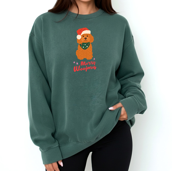 Pet Lover Christmas Sweatshirt Comfort Colors 1566 | Cozy Crewneck Gift | Winter Holiday Outfit