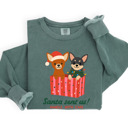 Medium Blue Spruce Pet Lover Christmas Sweatshirt Comfort Colors 1566 | Cozy Crewneck Gift | Winter Holiday Outfit