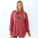 Large Crimson Pet Lover Christmas Sweatshirt Comfort Colors 1566 | Cozy Crewneck Gift | Winter Holiday Outfit