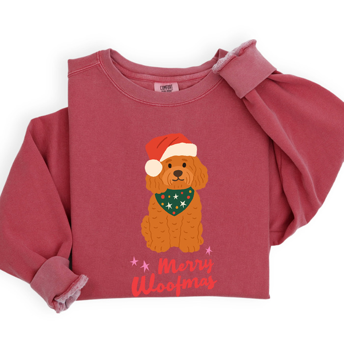 Pet Lover Christmas Sweatshirt Comfort Colors 1566 | Cozy Crewneck Gift | Winter Holiday Outfit