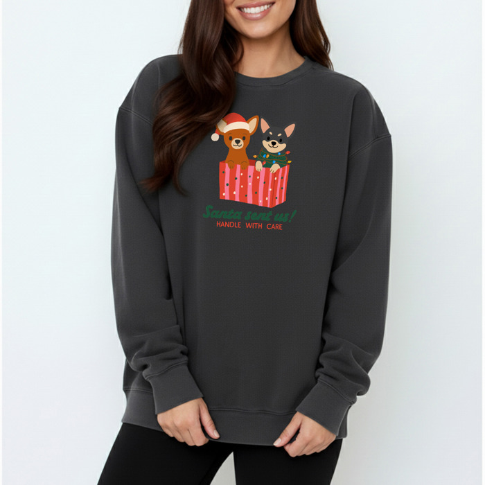 Pet Lover Christmas Sweatshirt Comfort Colors 1566 | Cozy Crewneck Gift | Winter Holiday Outfit