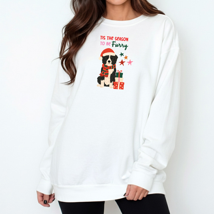 Pet Lover Christmas Sweatshirt Comfort Colors 1566 | Cozy Crewneck Gift | Winter Holiday Outfit