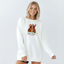 XL White Pet Lover Christmas Sweatshirt Comfort Colors 1566 | Cozy Crewneck Gift | Winter Holiday Outfit